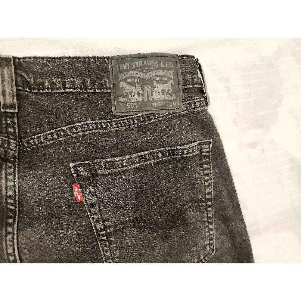 Levi's 505 jeans - Regular fit, Straight Leg -‎ Men's 34x30 Black wash